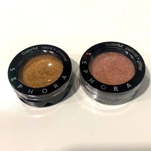 Sephora glitter palette gold and pink rose gold